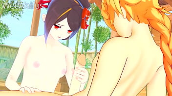 Chiori’nin Amını Beyaz Sıcak Döllerle Temizletmek İstiyor – Genshin Impact Hentai