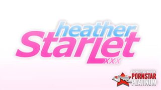 Sarı Saçlı Fahişe Heather Starlet Minik Vibratörle Azgınca Oynuyor!